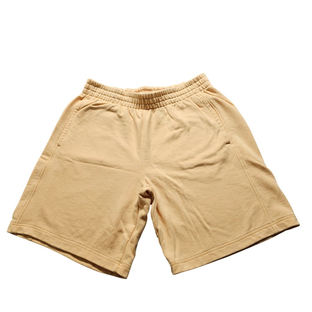 Adidas Athletic Shorts Mens L Peach Orange Sport Gym French Terry 5175